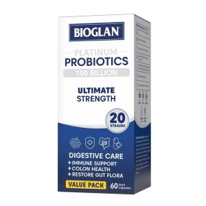 Bioglan Platinum Probiotics 100 Tỷ CFU 20 Chủng Men Vi Sinh 60 Viên Nang