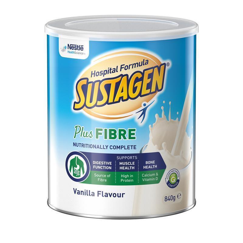 Sustagen Hospital Formula + Fibre Thực Phẩm Bổ Sung Dinh Dưỡng Vị Vani 840 g