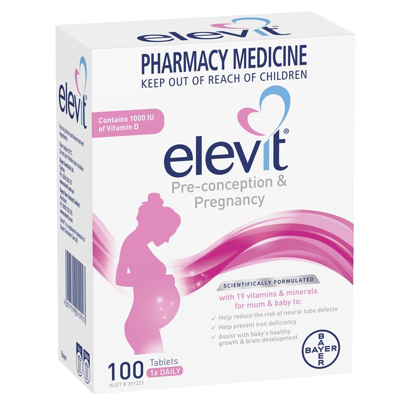 Elevit Vitamin Tổng Hợp Trước Khi Mang Thai Và Trong Thai Kỳ 100 Viên