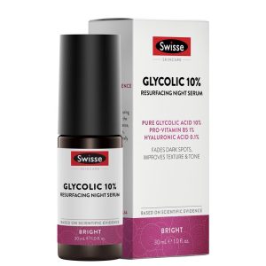 Swisse Skincare Glycolic 10% Resurfacing Serum Glycolic Acid Dùng Ban Đêm 30 ml – ảnh 2