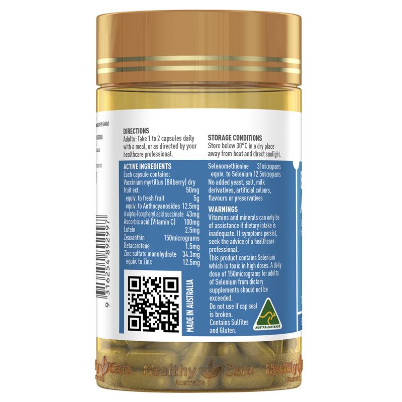 Healthy Care Bilberry & Lutein Hỗ Trợ Mắt 120 Viên Nang – ảnh 2