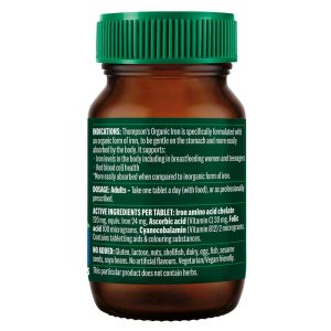 Thompson's Organic Iron Bổ Sung Sắt Hữu Cơ 24 mg 30 Viên – ảnh 2