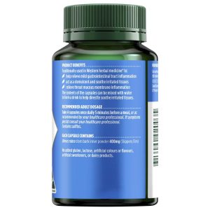 Nature's Own Slippery Elm Bột Vỏ Cây Du Trơn 400 mg 60 Viên Nang – ảnh 2