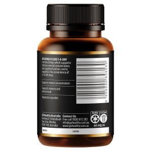 GO Healthy Ginkgo 9000 Ginkgo Biloba Một Viên Mỗi Ngày 60 Viên Nang – ảnh 2