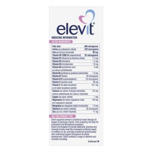 Elevit Pre-conception & Pregnancy Vitamin Tổng Hợp Trước Và Trong Thai Kỳ 30 Viên – ảnh 3