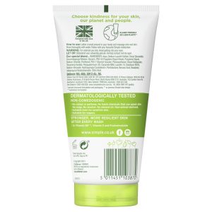 Simple Kind To Skin Sữa Rửa Mặt Dưỡng Ẩm 150 ml – ảnh 2