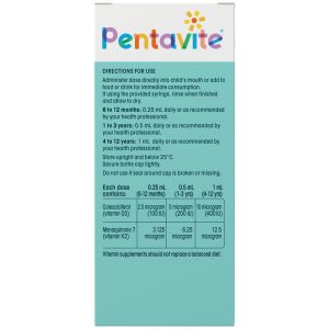 Pentavite Vitamin D3 & K2 Dạng Lỏng Cho Trẻ Em 30 ml