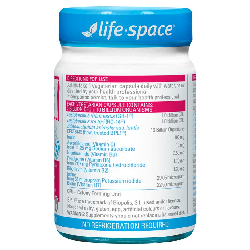 Life-Space TrioBiotic Cho Phụ Nữ Prebiotic, Probiotic và Postbiotic 30 Viên Nang – ảnh 3