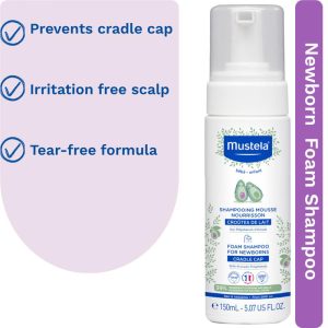 Mustela Newborn Dầu Gội Bọt Cho Trẻ Sơ Sinh 150 ml – ảnh 3