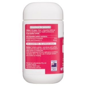 Nature's Way Kids Smart Viên Nhai Bổ Sung Sắt và Vitamin C Cho Trẻ Từ 2 Tuổi 50 Viên – ảnh 3