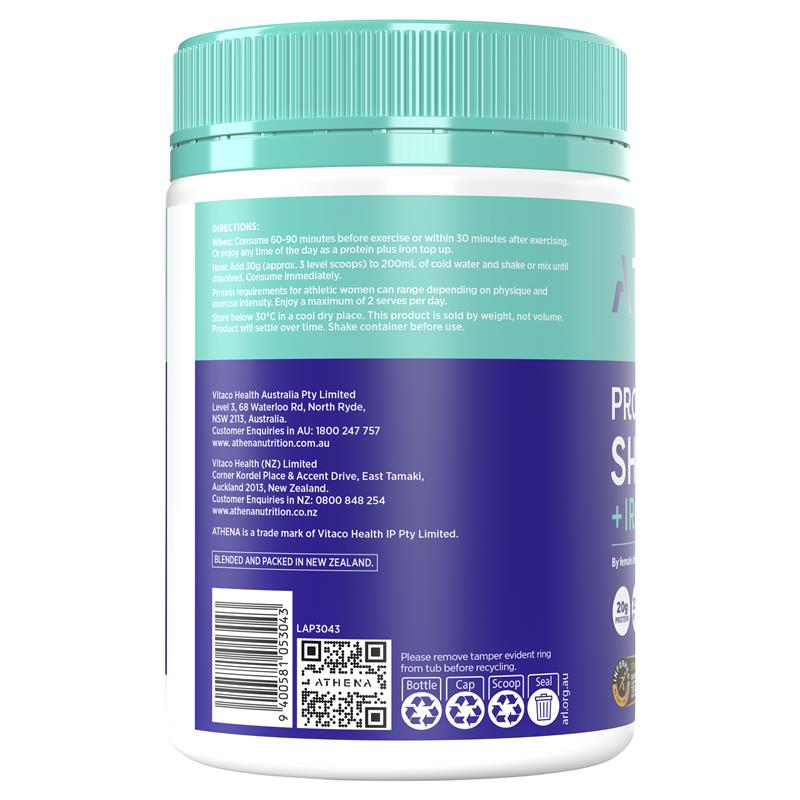 Athena Protein + Sắt Vị Sô-cô-la 450 g – ảnh 3