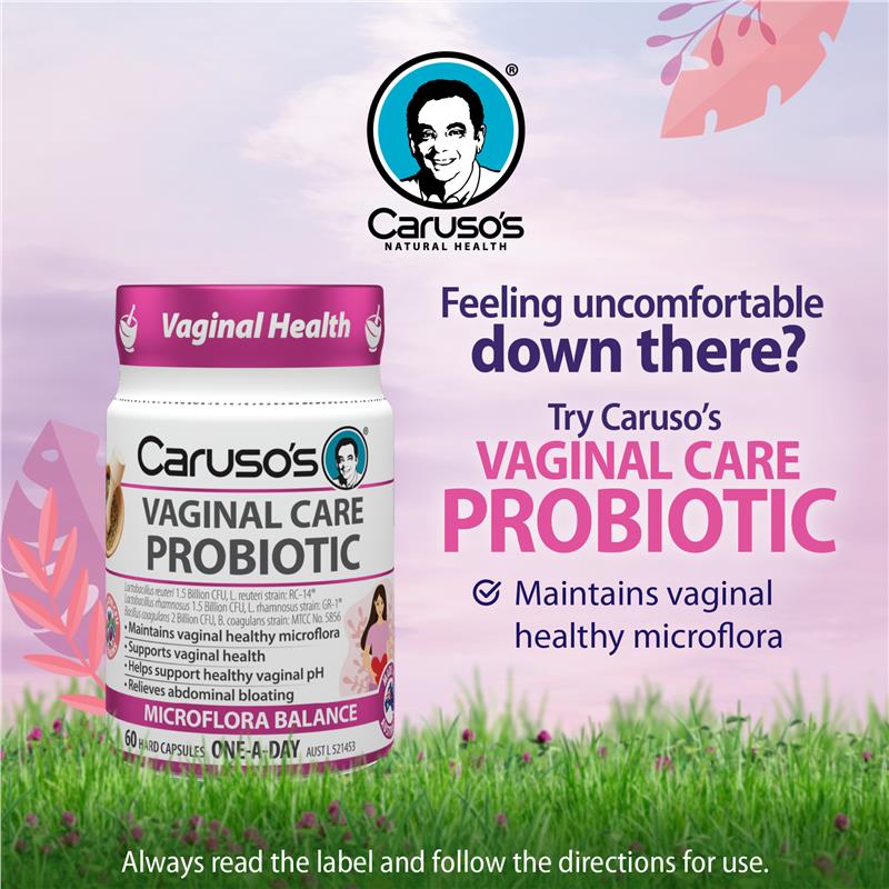 Caruso's Probiotic Vaginal Care Hỗ Trợ Sức Khỏe Vùng Kín 60 Viên Nang – ảnh 3