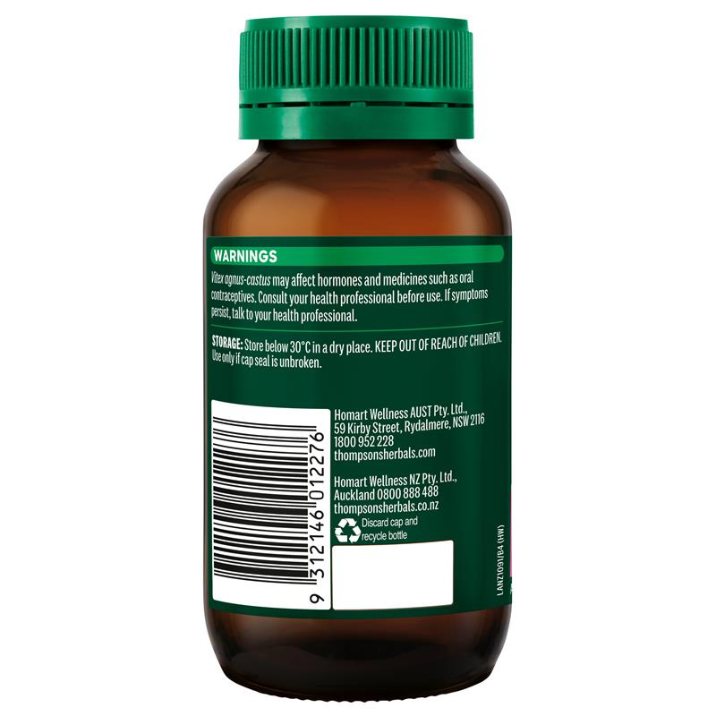 Thompson's One-A-Day Vitex 1500 mg Hỗ Trợ Triệu Chứng Tiền Kinh Nguyệt 60 Viên Nang – ảnh 3