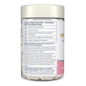 Bioglan Marine Collagen + Hyaluronic Acid hỗ trợ độ ẩm, độ săn chắc và đàn hồi da 80 Viên – ảnh 3
