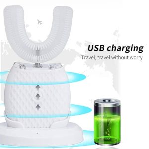 Caremax Bàn Chải Đánh Răng Siêu Âm Hình Chữ U 360° Sạc Lại 1 Cái – ảnh 3