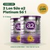 Combo 2 Lon Sữa a2 Platinum Số 1 (0–6 tháng)