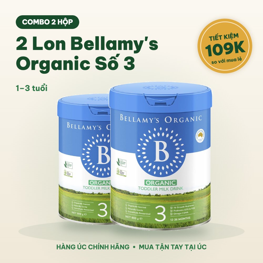Combo 2 Lon Bellamy's Organic Số 3 (1–3 tuổi)